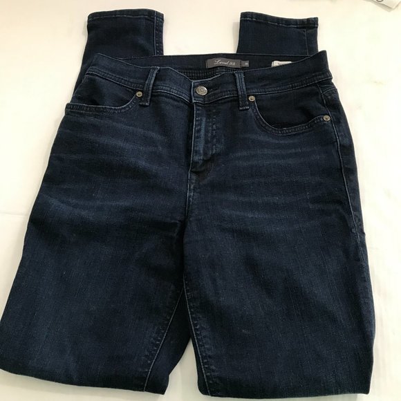 Level 99 "Tanya" High Rise Skinny Dark Wash Jeans Anthropologie Brand Size 28X30